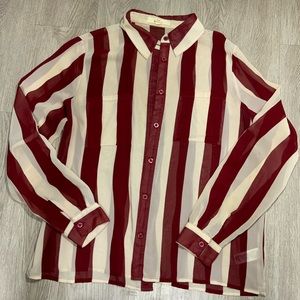 Sheer Striped button up